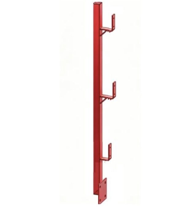 Fascia-Mount Guardrail Post Fascia mount guardrail post attached to the vertical face of a slab edge, keeping the deck surface clear